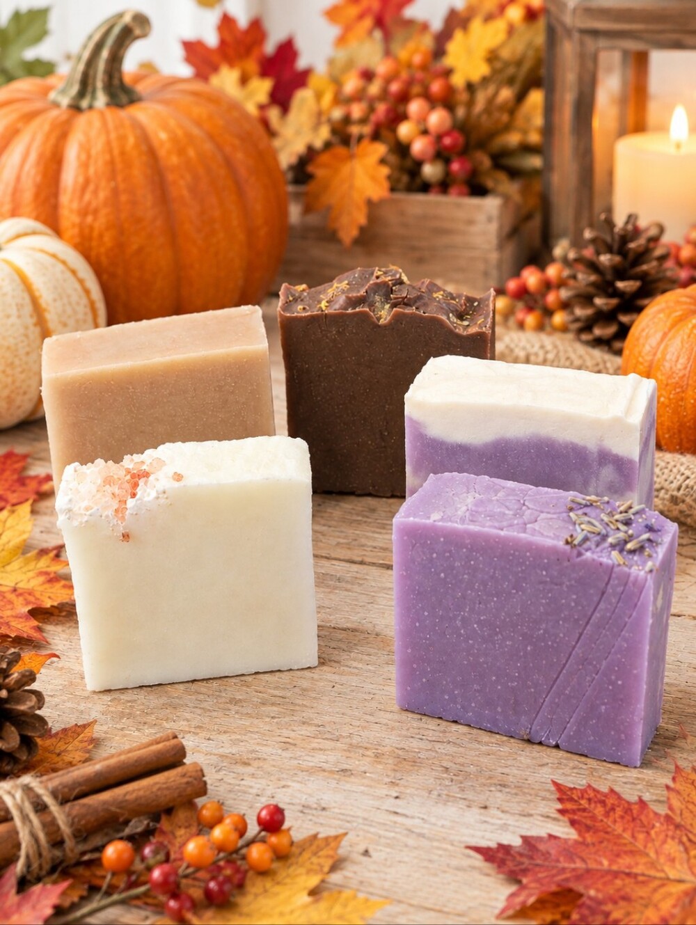 5 Bars Handmade Soap. Autumn Curated Box